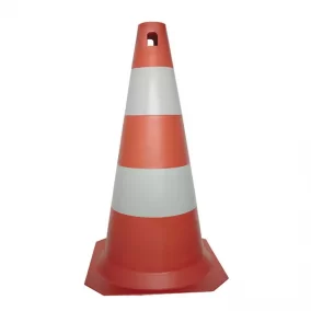 CONE RIGIDO PLT LARANJA/BRANCO - 75 Cm