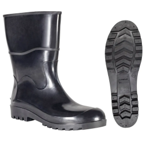 BOTA PVC PRETA CANO MÉDIO