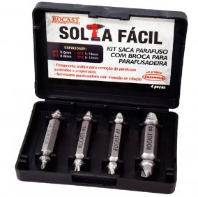 KIT SACA PARAFUSO COM BROCA PARA PARAFUSADEIRA N. 1, 2, 3 E 4 COM 4 PECAS