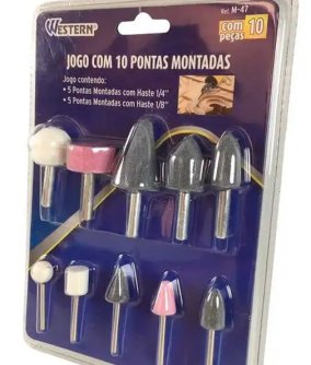 JOGO DE PONTAS MONTADAS - COM 10 PEÇAS - 1/4