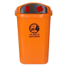LIXEIRA INDIVIDUAL PARA DESCARTE DE PILHAS E BATERIAS 50L