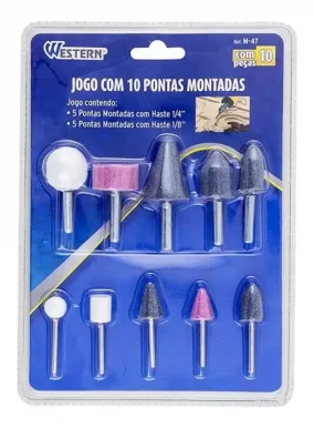 JOGO DE PONTAS MONTADAS - COM 10 PEÇAS