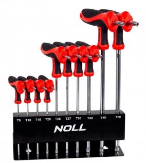 JOGO DE CHAVE TORX COM CABO T - T9 A T50 COM 10 PEÇAS