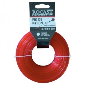 FIO DE NYLON HEPTAGONAL PARA ROÇADEIRAS - ROLO COM 30 METROS