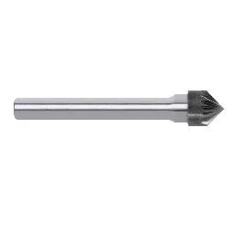 LIMA ROTATIVA CÔNICA INVERTIDA 90 GRAUS 6X3X55MM H6-4542 - METAL DURO