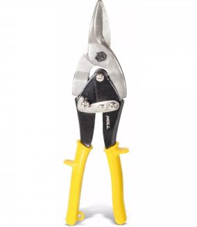 TESOURA PARA CHAPA MODELO AVIAÇÃO AMARELO CORTE RETO 10